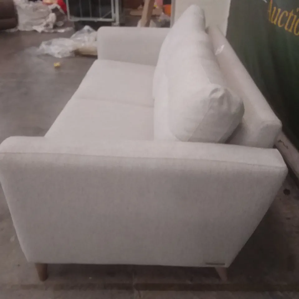 DESIGNER LOUNGE CO LIGHT GREY FABRIC  2 SEATER SOFA 
