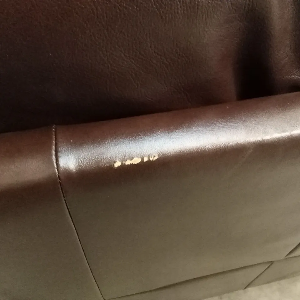 BAILEY ITALIAN LEATHER 3 SEATER SOFA - CHOCOLATE RRP £799