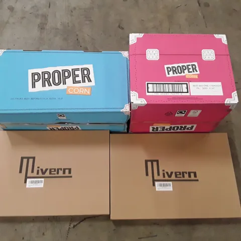 PALLET OF ASSORTED PRODUCTS INCLUDING PROPER POPCORN & PIZZA PEELS