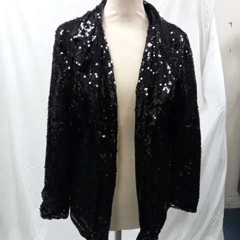 SPARKLY BLACK BLAZER WITH NO ZIP - SIZE XL