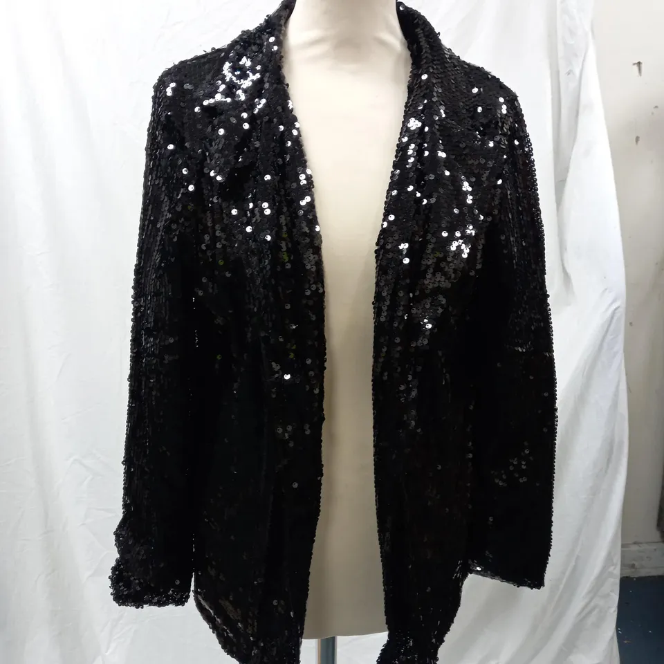 SPARKLY BLACK BLAZER WITH NO ZIP - SIZE XL