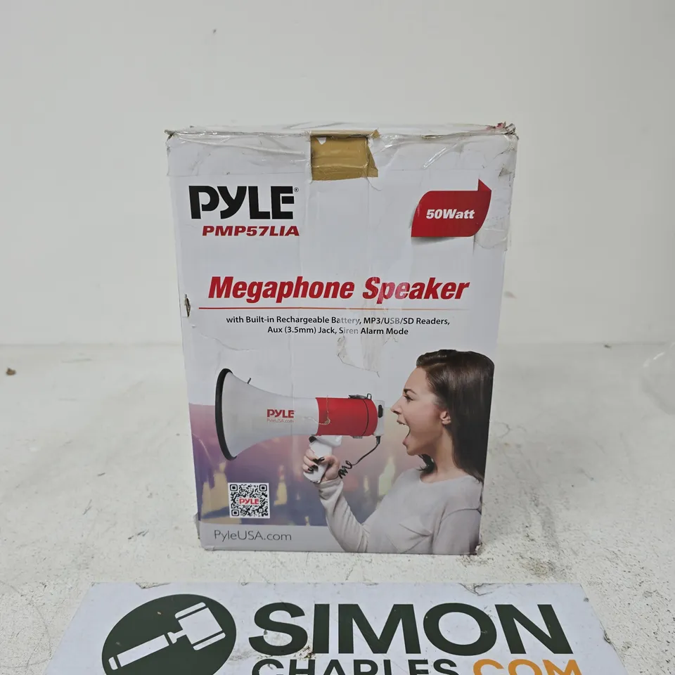 PYLE MEGAPHONE SPEAKER PM57LIA – PORTABLE WITH BUILT-IN BATTERY