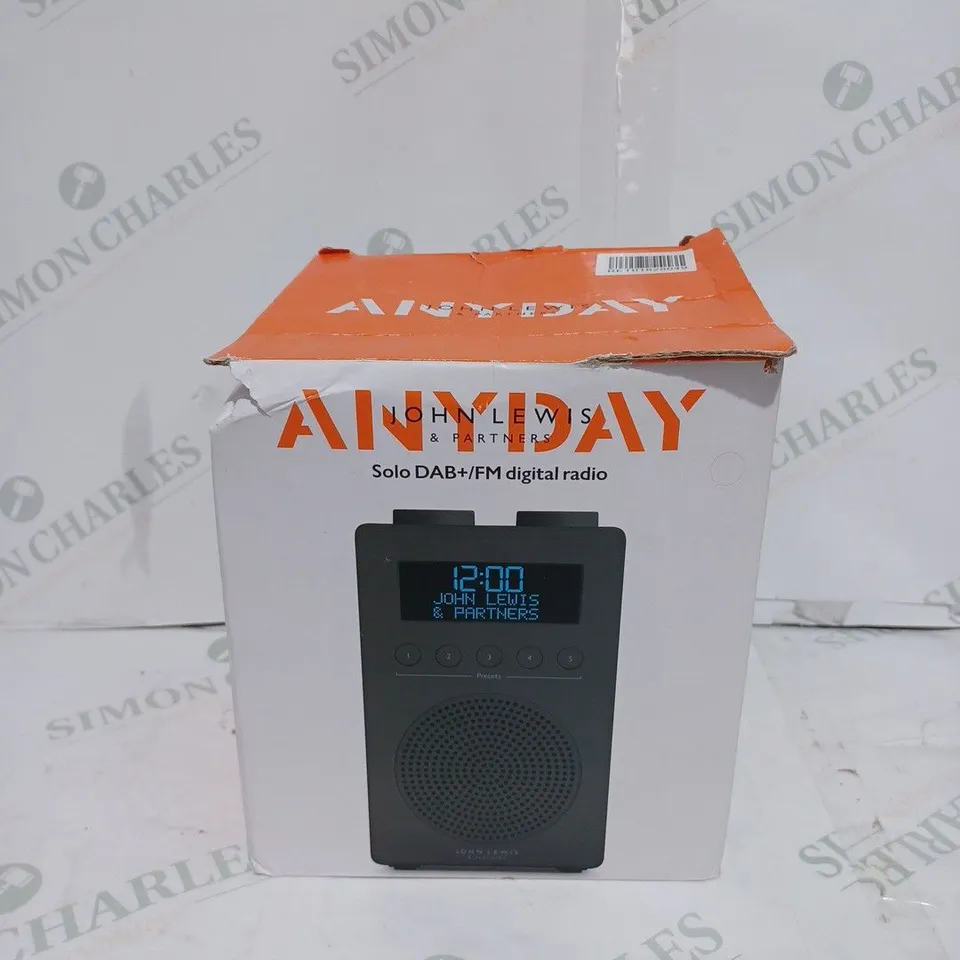 JOHN LEWIS SOLO DAB+/FM DIGITAL RADIO
