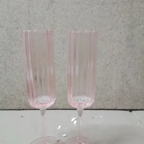 BOXED HESTIA SET OF 2 EDGE FLUTE GLASSES