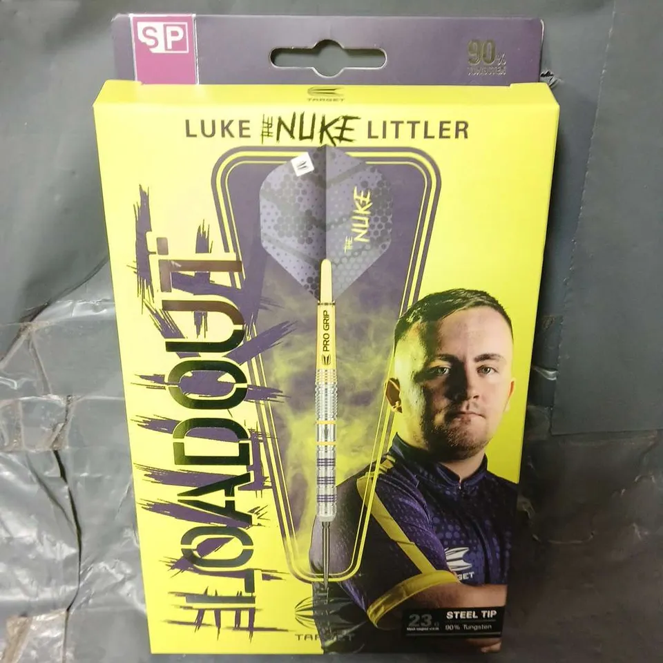 BOXED TARGET LUKE THE NUKE LITTLER LOADOUT 23G 90% TUNGSTEN STEEL TIP DARTS