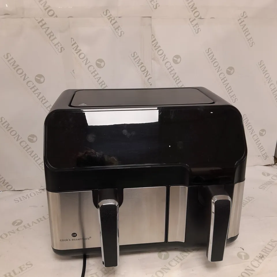 BOXED COOK'S ESSENTIALS 7.7L DUAL AIR FRYER IN BLACK