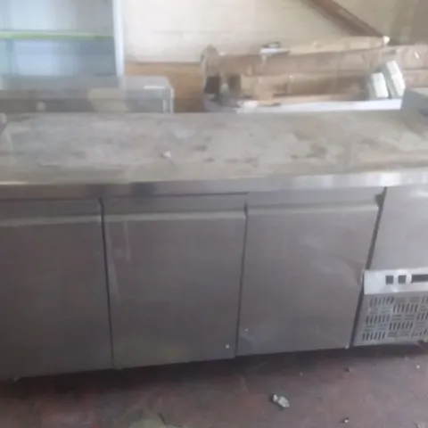 STAINLESS STEEL THREE DOOR FOOD PREPARATION UNIT