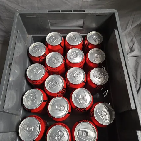 TOTE OF APPROX 18 CANS OF COCA COLA ZERO - COLLECTION ONLY 