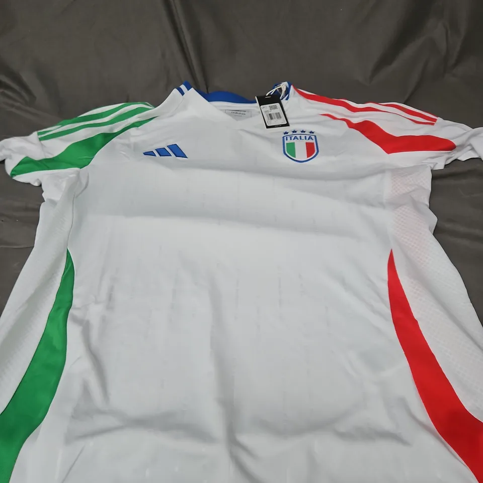 ITALY FIGC NATIONAL TEAM JERSEY – ADIDAS, WHITE, AEROREADY, UK SIZE L