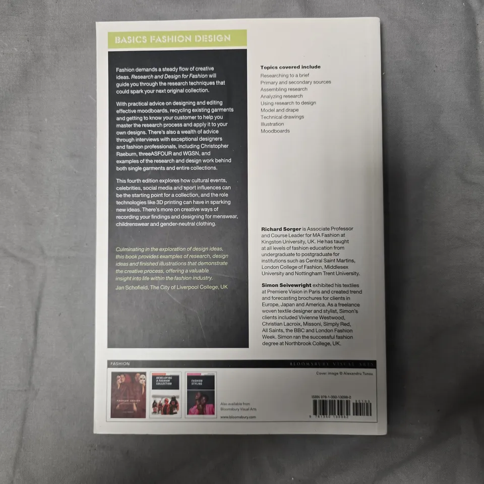 RESEARCH AND DESIGN FOR FASHION 4TH EDITION 