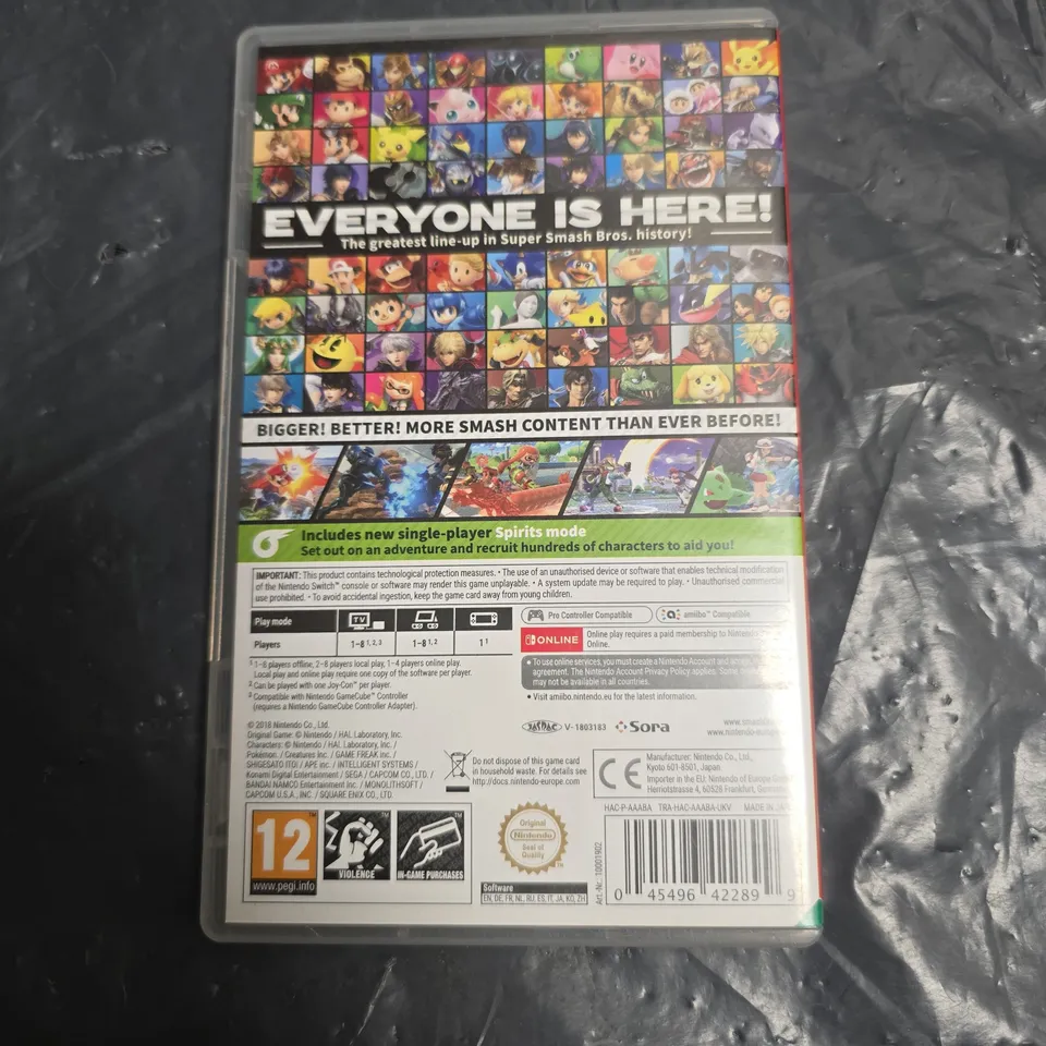 NINTENDO SWITCH SUPER SMASH BROS ULTIMATE