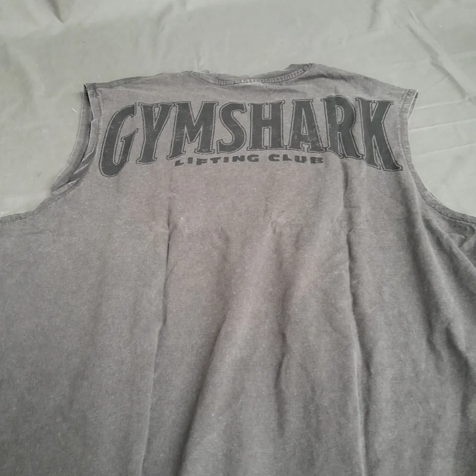 GYMSHARK LIFTING CLUB DARK GREY TANK TOP - LARGE
