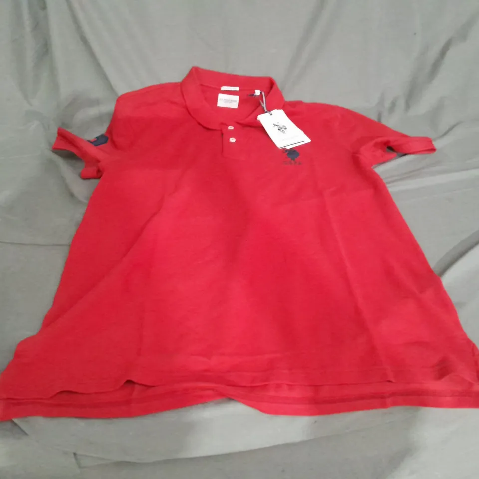 US POLO ASSN RED POLO TSHIRT SIZE XL