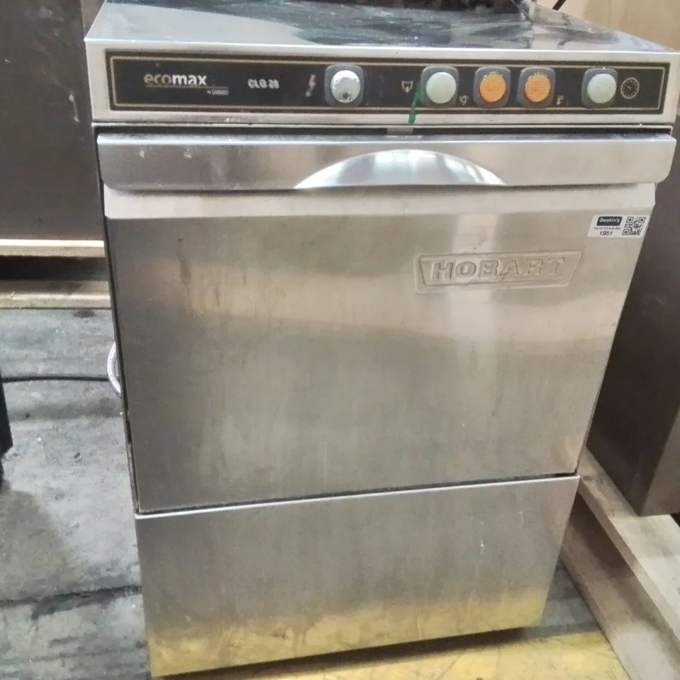 HOBART ECOMAX STAINLESS STEEL COMPACT DISH WASHER