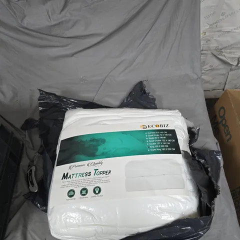 ECOBIZ MATTRESS TOPPER KING SIZE  – WHITE PACKAGING, SEALED
