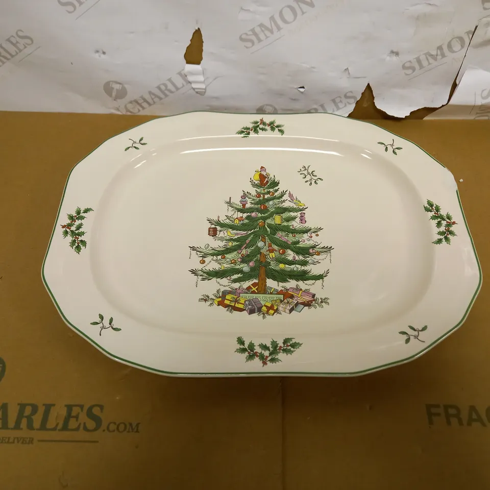 SPODE CHRISTMAS SCULPTED OVAL PLATTER, MULTICOLOR, (1536982)