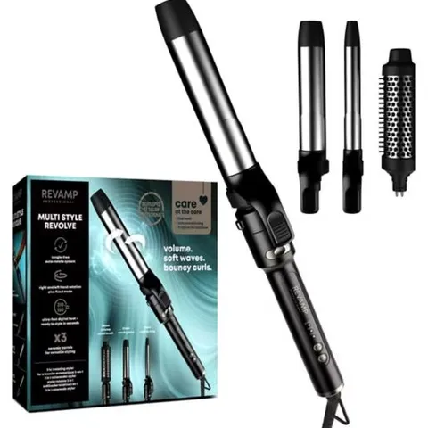 BOXED REVAMP PROFESSIONAL MULTI STYLE REVOLVE 3 IN 1 ROTATING STYLER