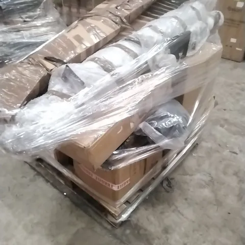 A PALLET OF ASSORTED NEO PRODUCTS WHICH INCLUDE; PARASOLS, KAMADOS ETC
