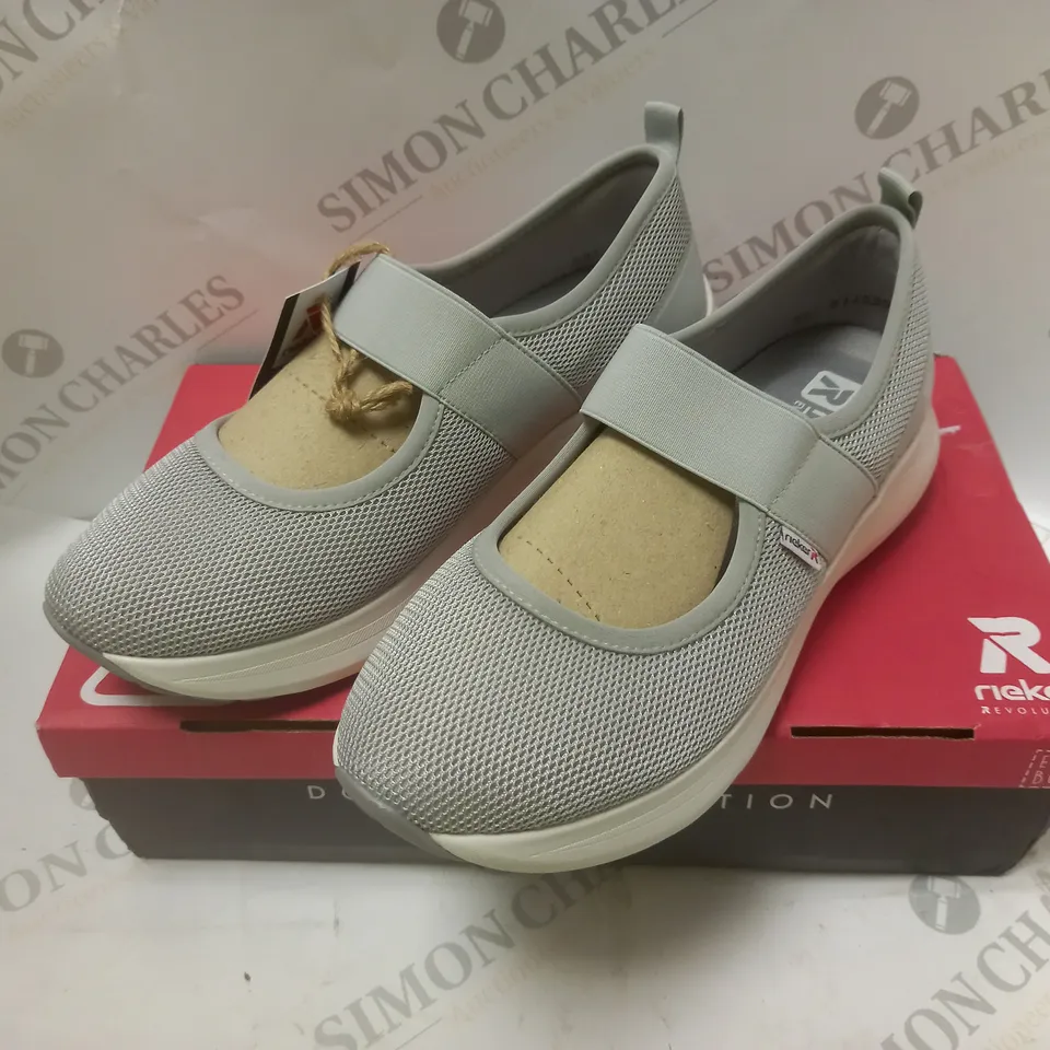 BOXED RIEKER REVOLUTION SPORTY SHOE GREY - SIZE 6