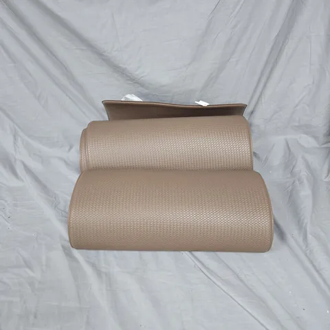 2 X BROWN PADDED YOGA MATS (LARGE AND SMALL)