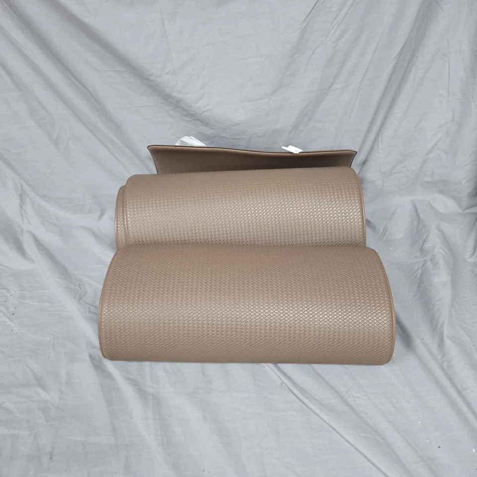 2 X BROWN PADDED YOGA MATS (LARGE AND SMALL)