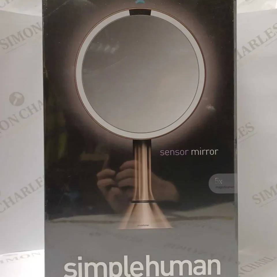 SIMPLEHUMAN STAINLESS STEEL SENSOR MIRROR, ROSE GOLD