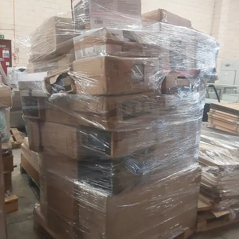 PALLET OF ASSORTED E-COMMERCE GOODS AND PRODUCTS TO INCLUDE: AIR FRYERS, CAMPING WAGON, SUITCASES, GRAVITY CHAIRS, PILATES REFORMER, FITNESS STEPPER ECT