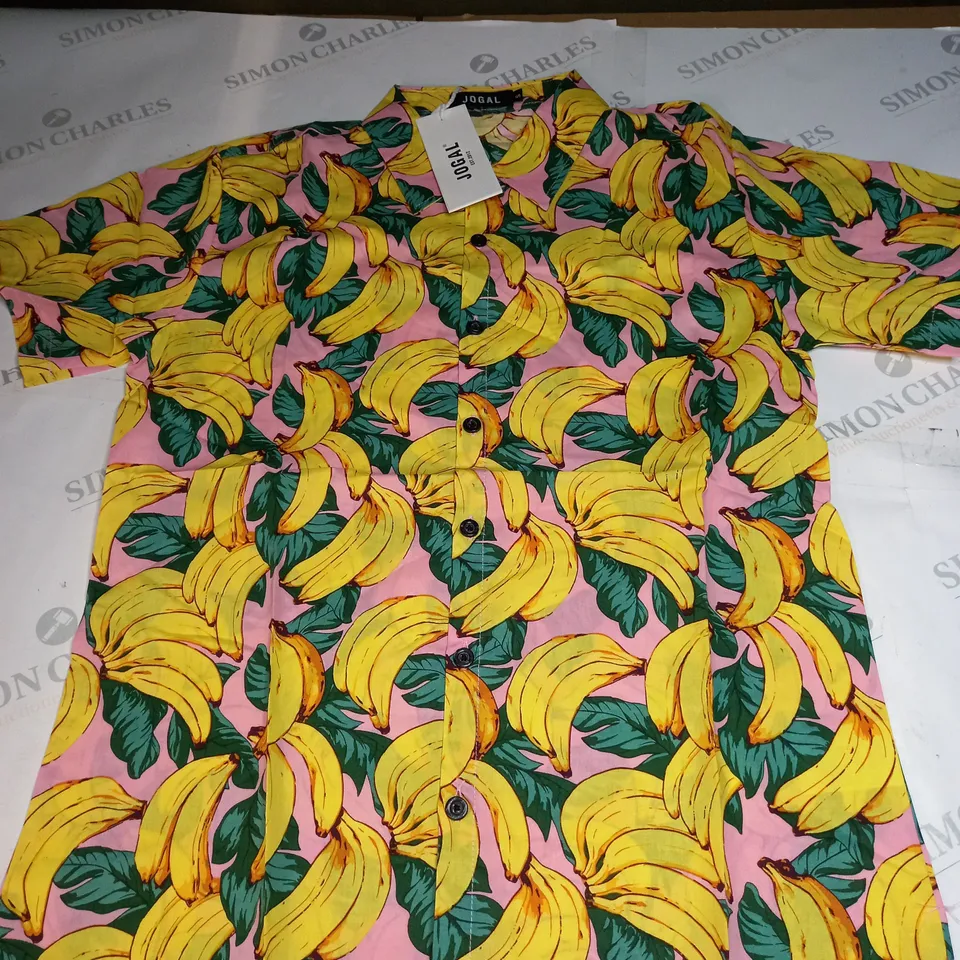 JOGAL BANANA SUMMER BUTTON SHIRT SIZE S
