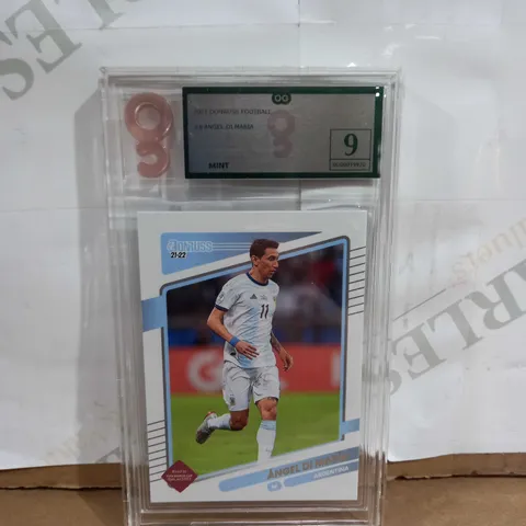 FRAMED AND RATED PANINI FOOTBALL TRADING CARD/STICKER - ANGEL DI MARIA