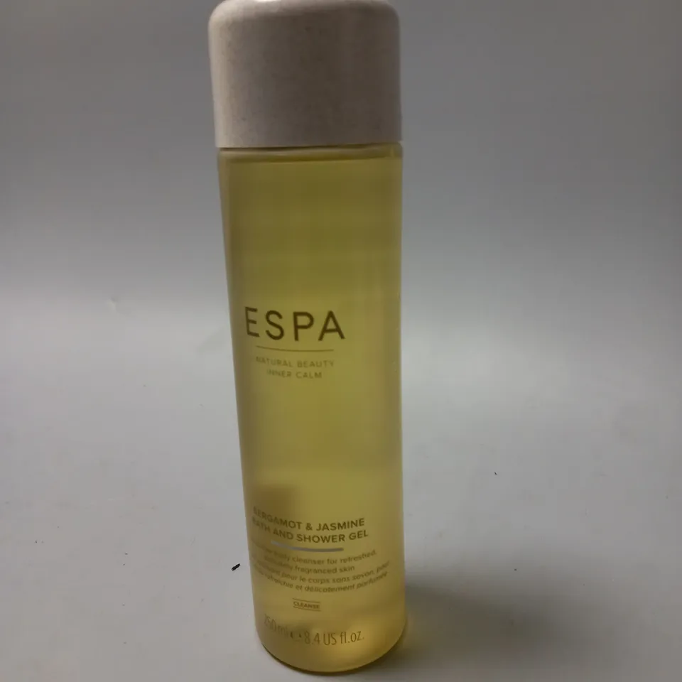 ESPA BERGAMOT & JASMINE BATH SHOWER GEL 250ML SOAP CLEANSER BODY WASH