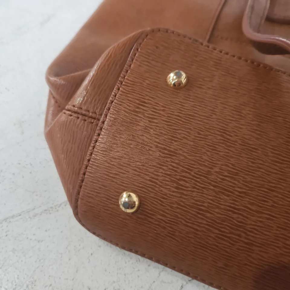 RALPH LAUREN BROWN HANDBAG WITH DUST BAG