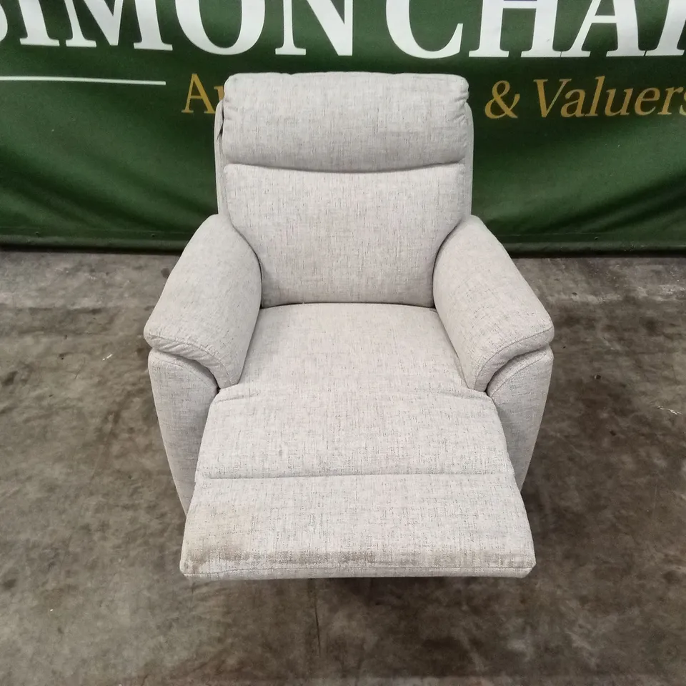 QUALITY DESIGNER FABRIC MANUAL RECLINER ARMCHAIR