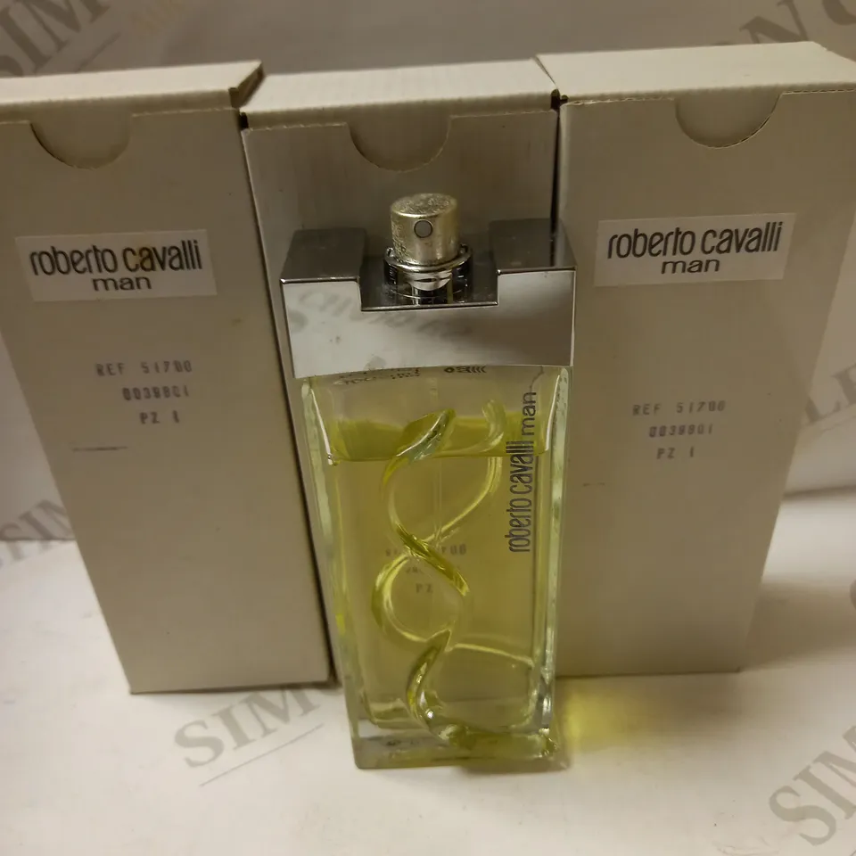 3 X 80ML ROBERTO CAVALLI MAN EAU DE TOILETTE 