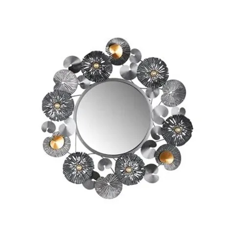 BOXED CHOYA ROUND METAL FRAMED WALL MOUNTED ACCENT MIRROR IN BLACK (1 BOX)