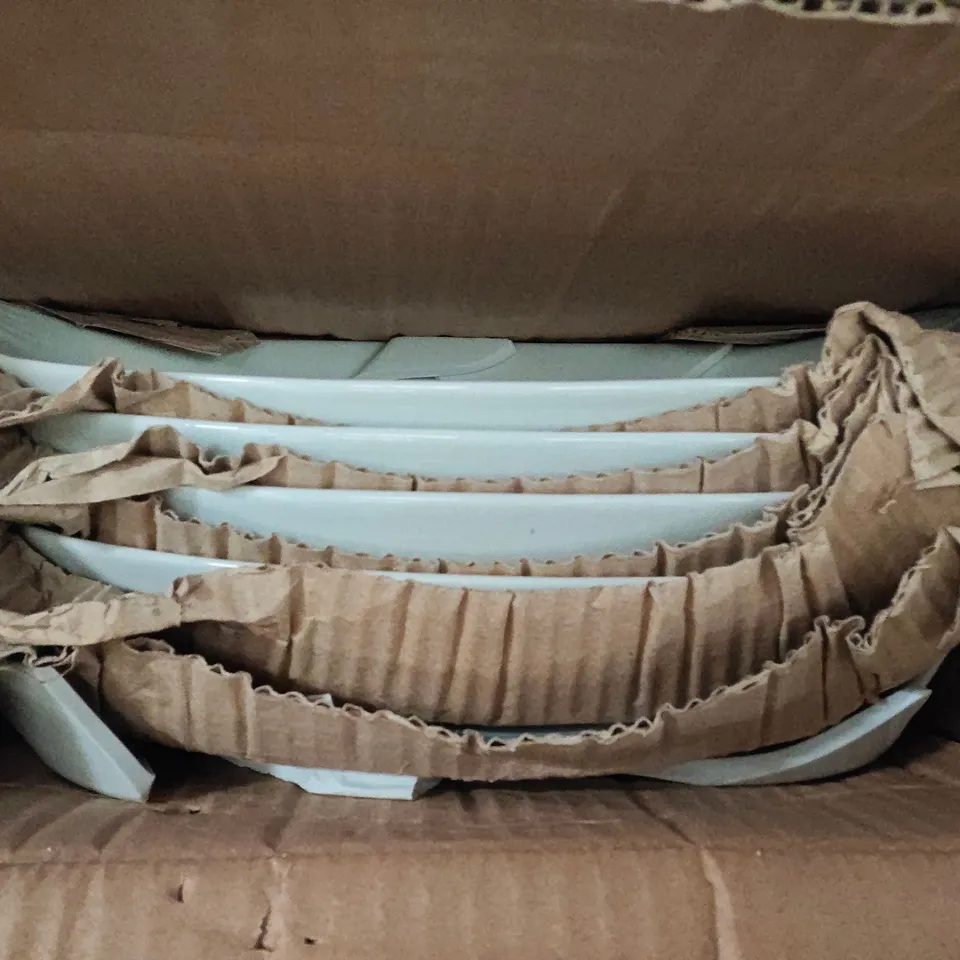 BOXED OLYMPIA WHITE WAVE OVAL EARED DISHES 