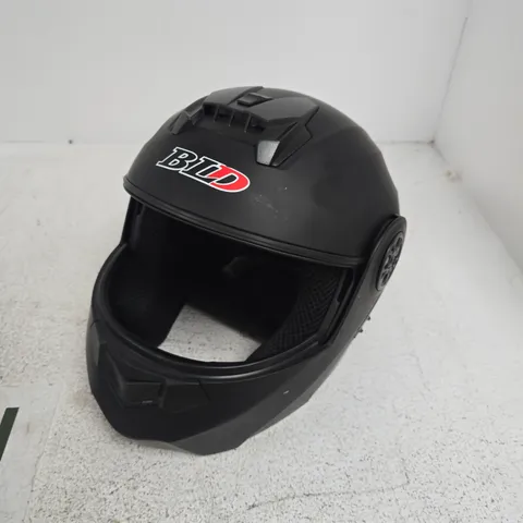 BLACK BD-LOGO FULL-FACE MOTORCYCLE HELMET