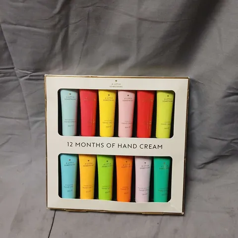 A LITTLE SOMETHING 12 MONTHS OF HAND CREAM β BOXED SET OF 12