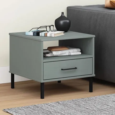 BOXED KIRINA SOLID WOOD BEDSIDE TABLE (1 BOX)