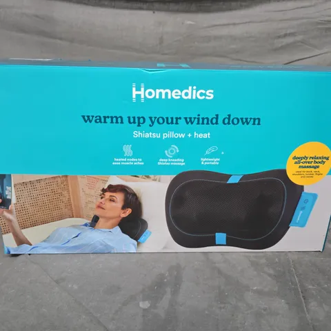 HOMEDICS SHIATSU PILLOW + HEAT MASSAGER (BOXED)