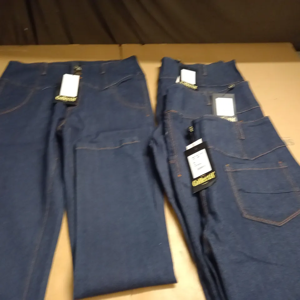 LOT OF 4 COLLECTIF REBEL KATE STRETCH DENIM JEANS - VARIOUS SIZES