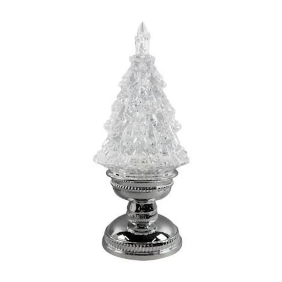 HOME STORIES PRE LIT MUL COLOUR WHITE CHRISTMAS TREE WATER SPINNER