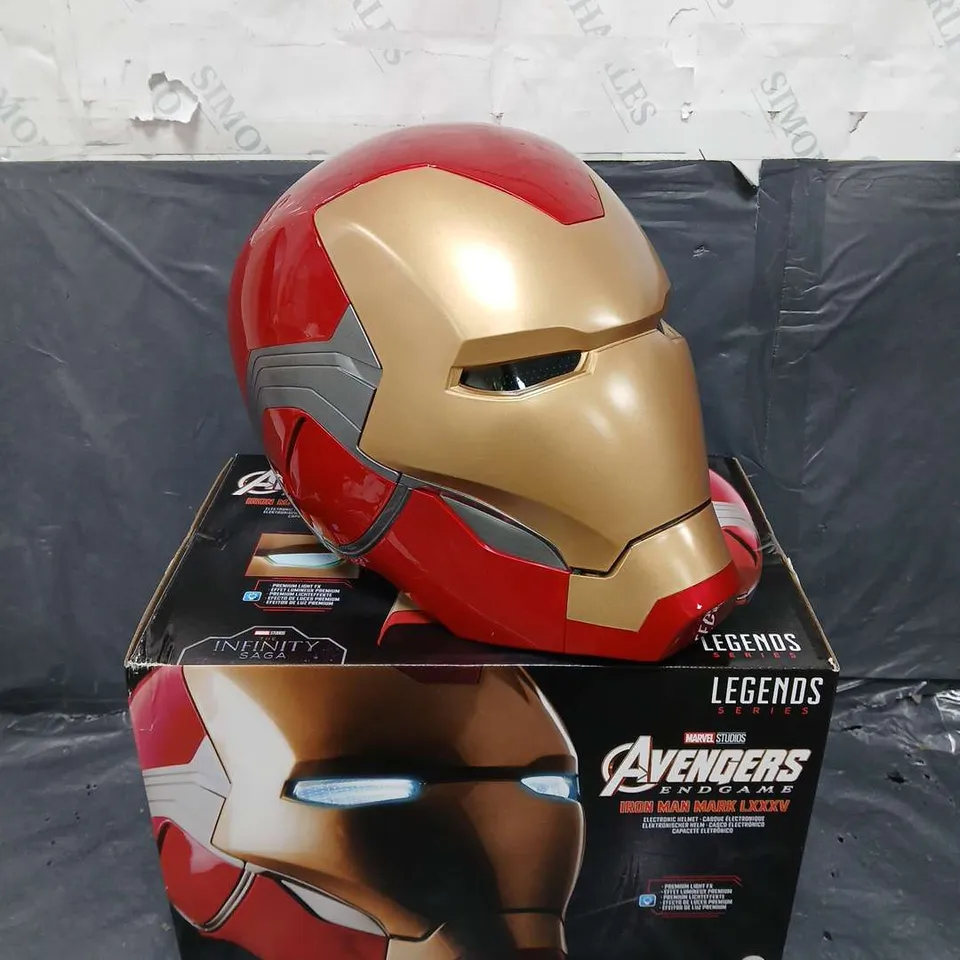 BOXED AVENGERS ENDGAME IRON MAN ELECTRONIC HELMET 