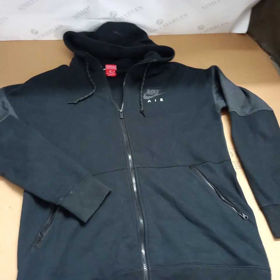 NIKE ZIP THROUGH BLACK HOODIE - M