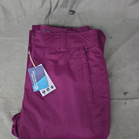 MOUNTAIN WAREHOUSE MOON II WOMEN'S SKI PANTS IN PURPLE SIZE UK 14