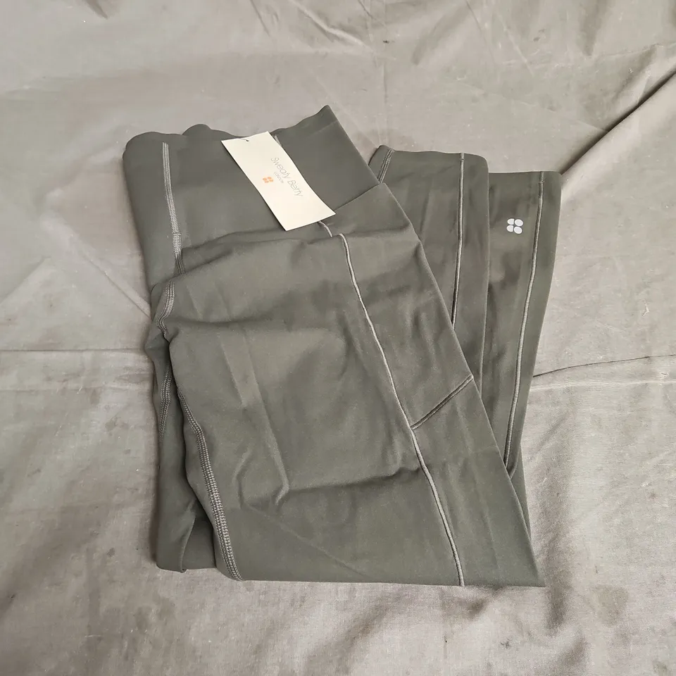 SWEATY BETTY POWER ULTRASCULPT HIGH WAIST 7/8 WORKOUT LEGGINGS IN DARK FOREST GREEN SIZE S