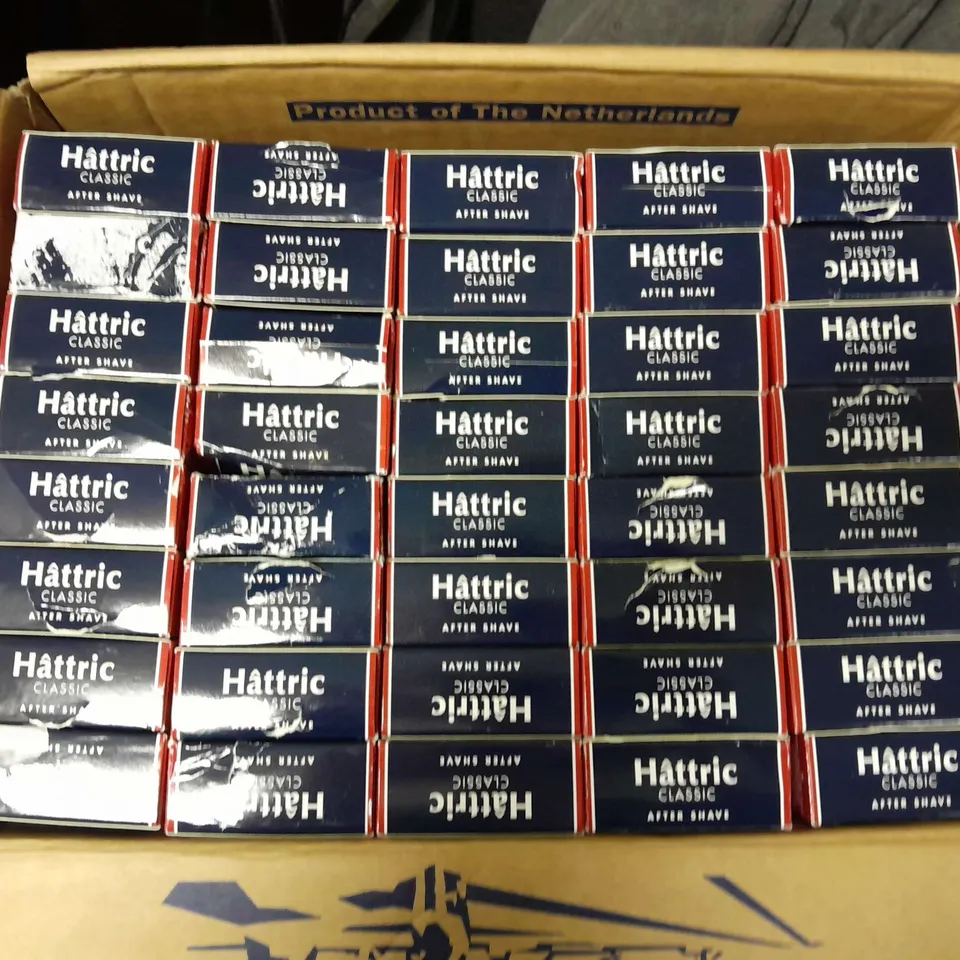 APPROXIMATELY 80 BOXED HATTRIC CLASSIC AFTERSHAVE (80 x 100ml) - COLLECTION ONLY