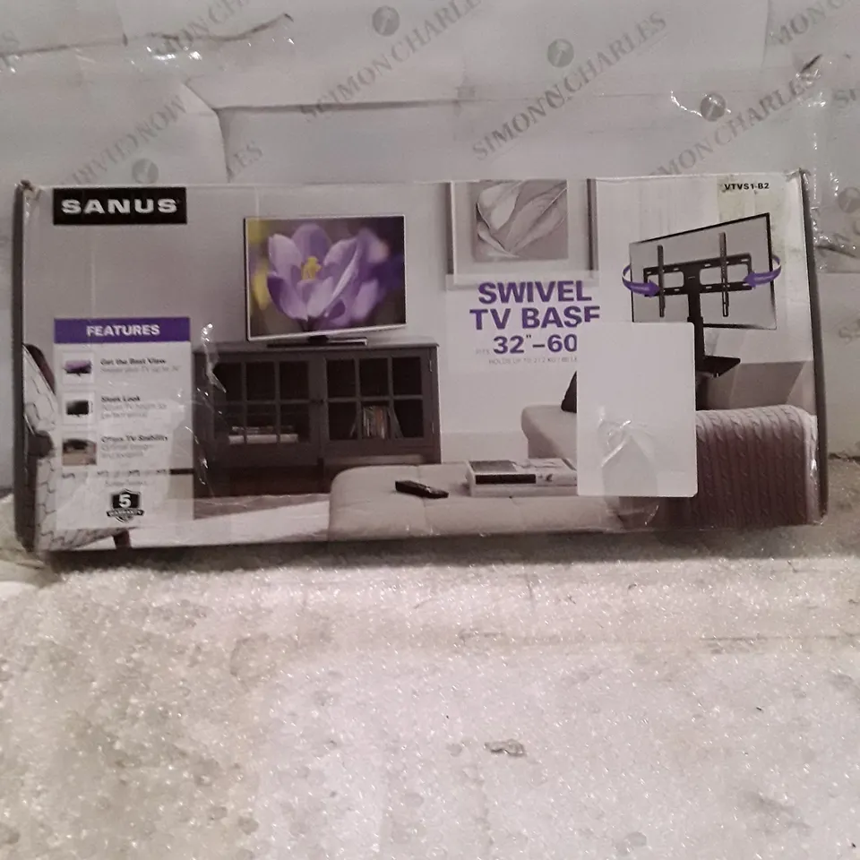 BOXED SANUS SWIVEL TV BASE FOR 32-60" TV'S- VTVS1-B2