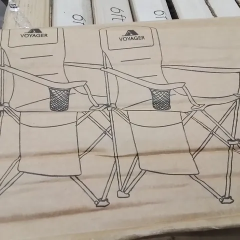 BOXED VOYAGER 2 PACK CAMPING CHAIRS -GREY-