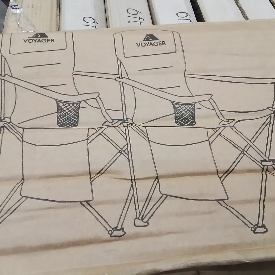 BOXED VOYAGER 2 PACK CAMPING CHAIRS -GREY-