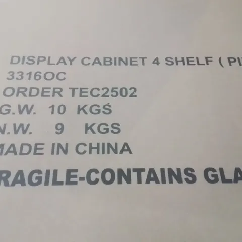 PALLET CONTAINING LARGE QUANTITY OF 4 SHELF DISPLAY CABINETS -PINE-